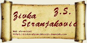 Živka Stranjaković vizit kartica